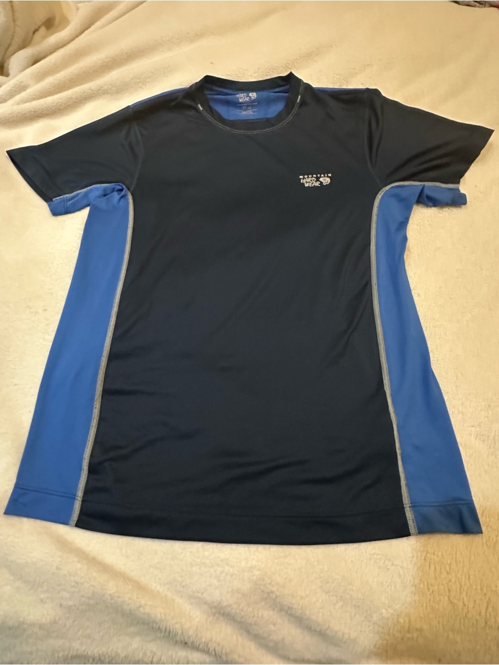 Mountain Hard Wear Short Sleeve Athletic Shirt Men's M Blue Wick.Q